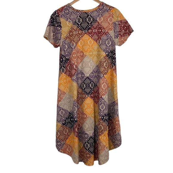 LuLaRoe Geometric Plaid Swing Dress - Picture 3 of 9